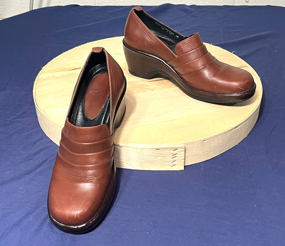 Dansko Womens Shoe EU Size 38 Aubrey Brown Slip On Loafer Comfort Wedge US 7.5-8