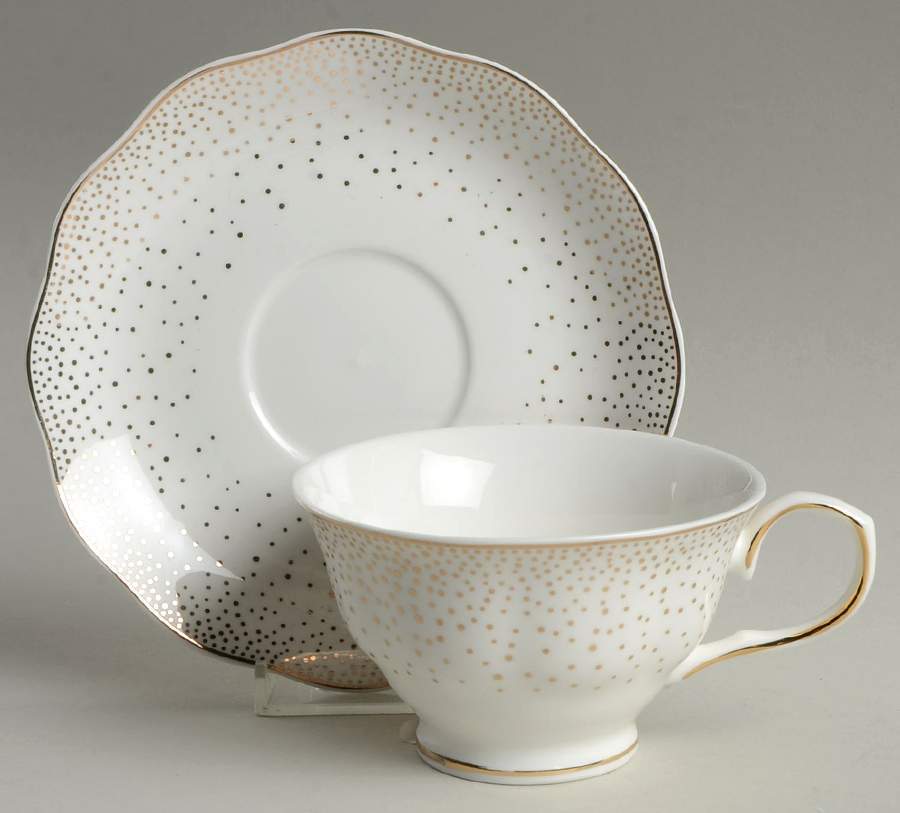 Grace's Teaware Metallic Gold Dots Cup & Saucer 10585724