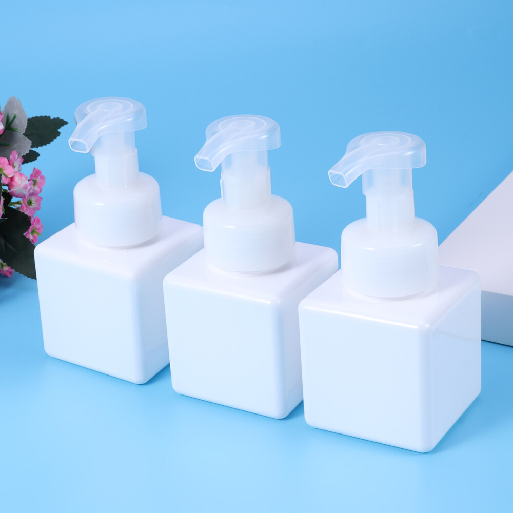 3 Pcs White Foam Soap Dispenser Automatic Refillable Container Travel