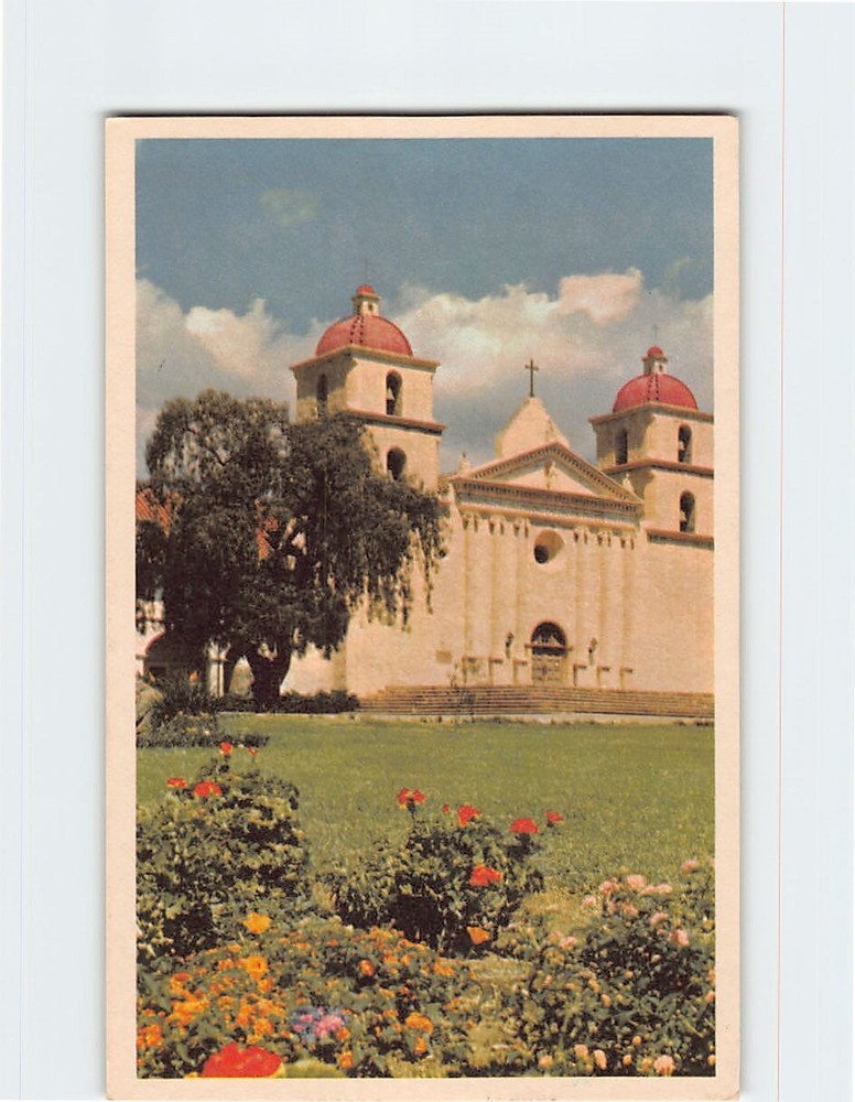 Postcard Santa Barbara Mission California USA