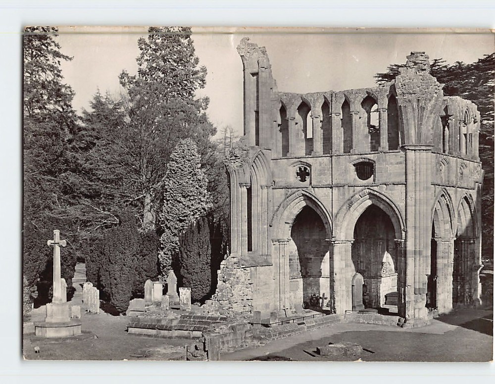 Postcard Remains of North Transept and Choir Dryburgh Abbey Melrose Scotland