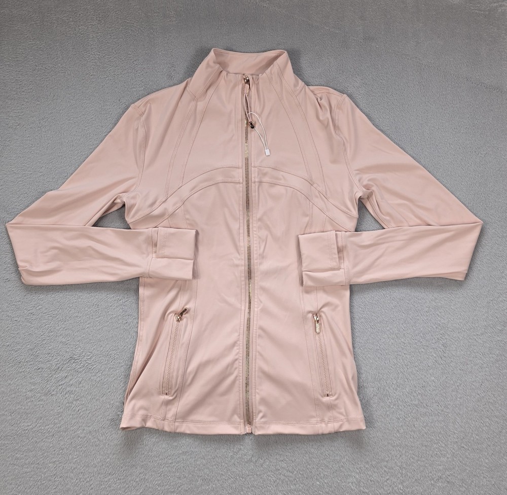 Women’s Pink Athletic Zip Up Jacket Size 8 Stretch Activewear Lightweight