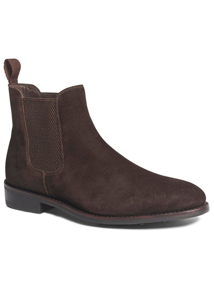 Anthony Veer Essentials Brown Jefferson Leather Chelsea Boots for Men