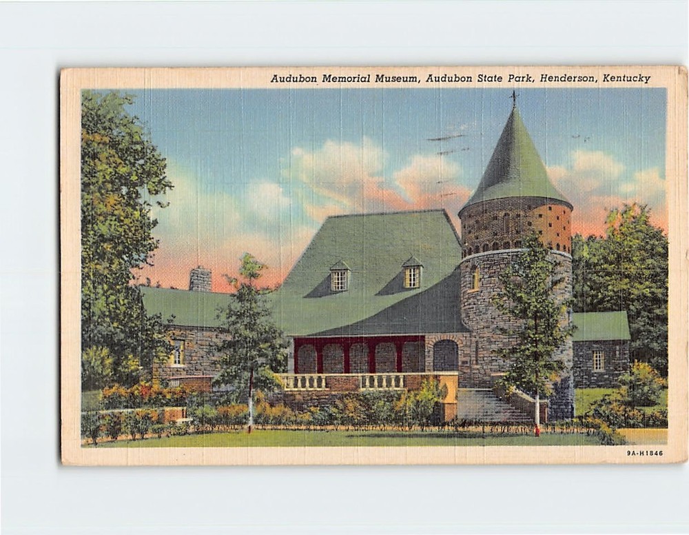 Postcard Audubon Memorial Museum Audubon State Park Henderson Kentucky USA