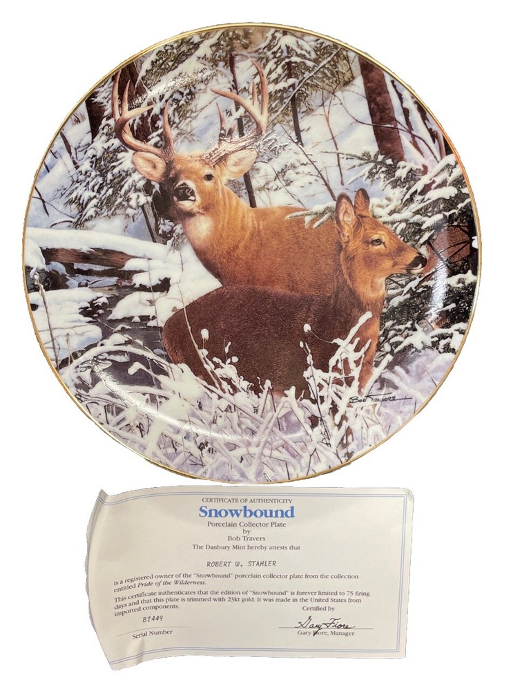 Snowbound Pride Of The Wilderness Bob Travers Danbury Mint Collector Plate