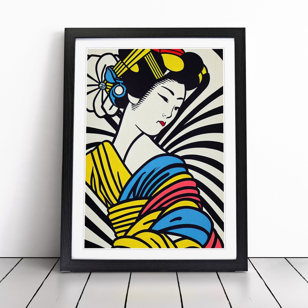 Geisha Pop Art Wall Art Print Framed Canvas Picture Poster Decor Living Room