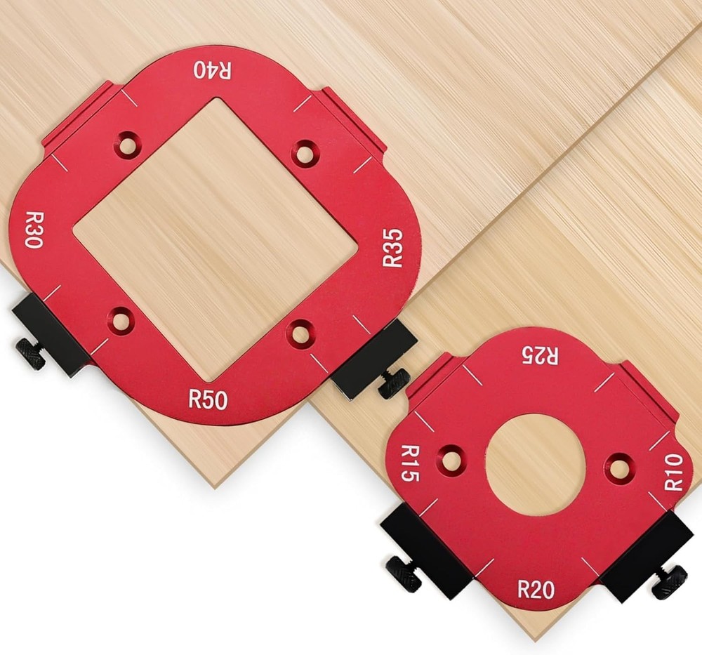 2 Pack Router Corner Radius Template, Premium Aluminum Alloy Router Corner Round