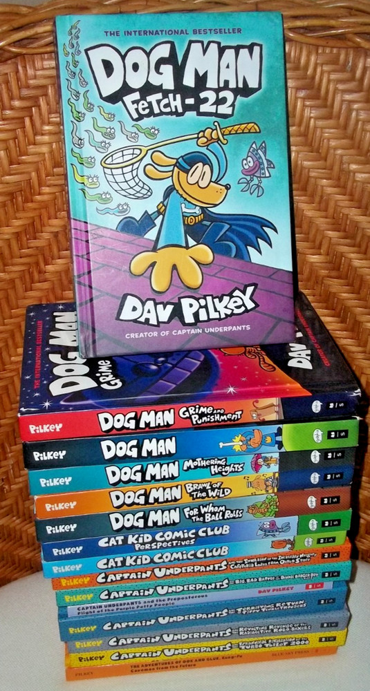 Lot of 16 by Dav Pilkey-Dog Man, Cat Kid and Captain Underpants