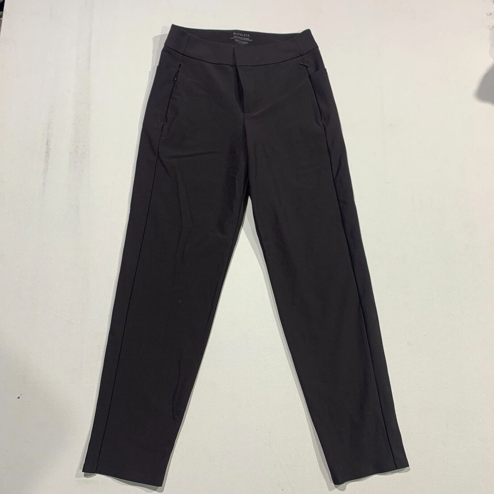 Athleta Stellar Skinny Trouser Pants- Women's 2 -Dark Charcoal Gray/Brown