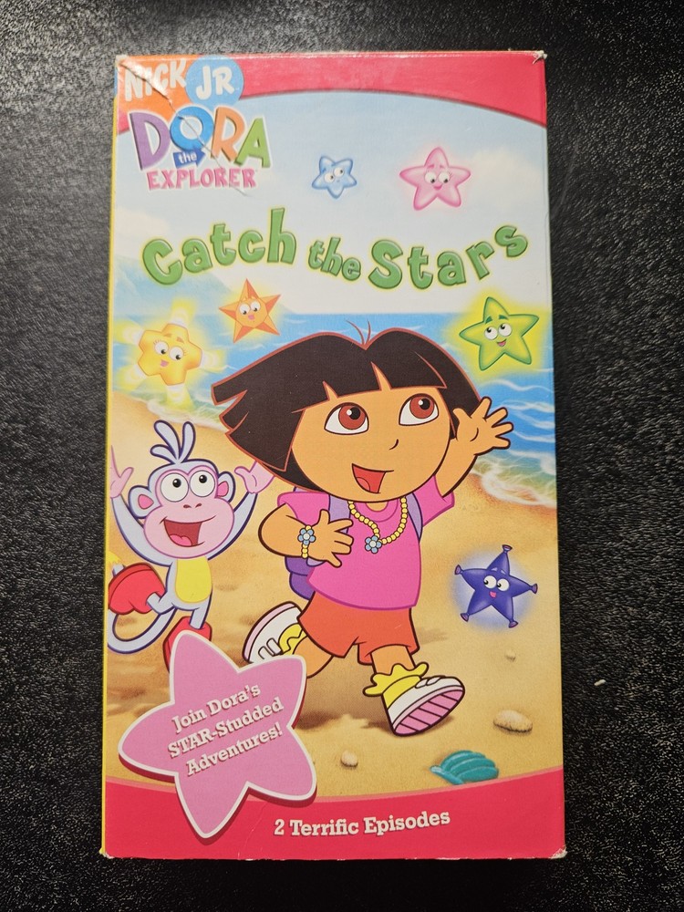Dora the Explorer: Catch the Stars VHS Tape Nick Jr. 2 Terrific Episodes Kids