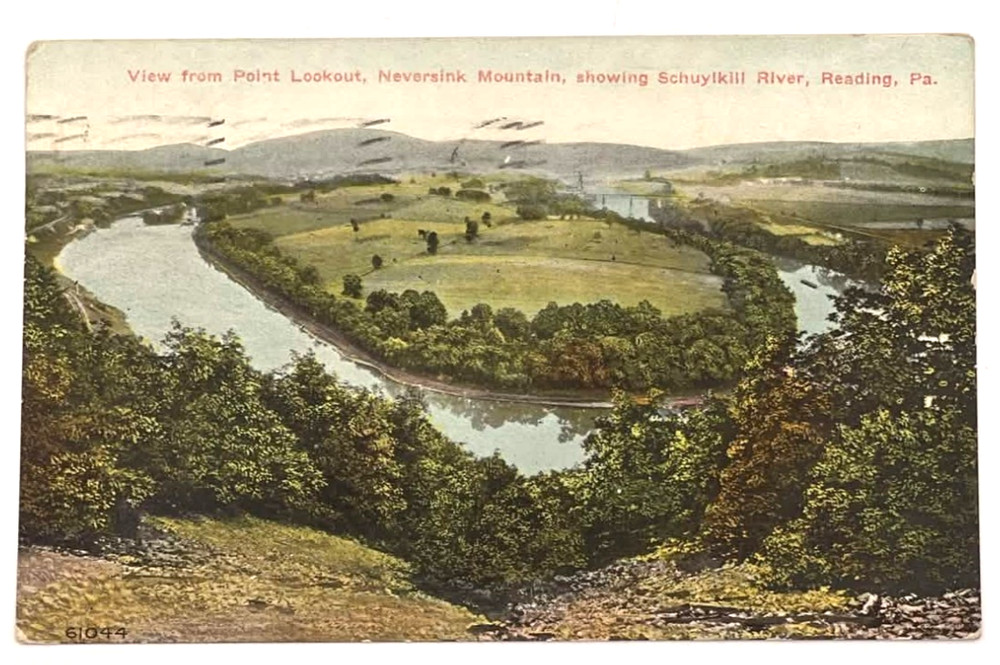 Reading PA Point Lookout Neversink Mountain Schuylkill River Postcard 1911