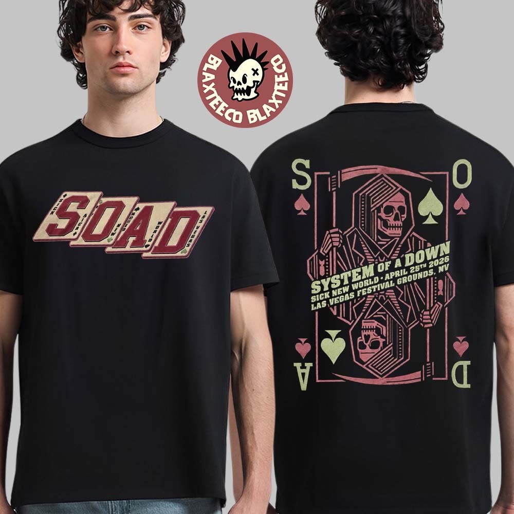 System Of A Down Sick New World 2026 Las Vegas Festival Venue  April 25 2026 T-S