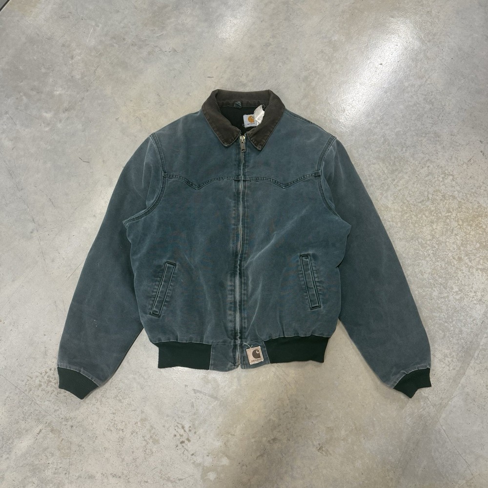 Vintage Carhartt Santa Fe Teal Green X-Large Tall Jacket Made in the USA