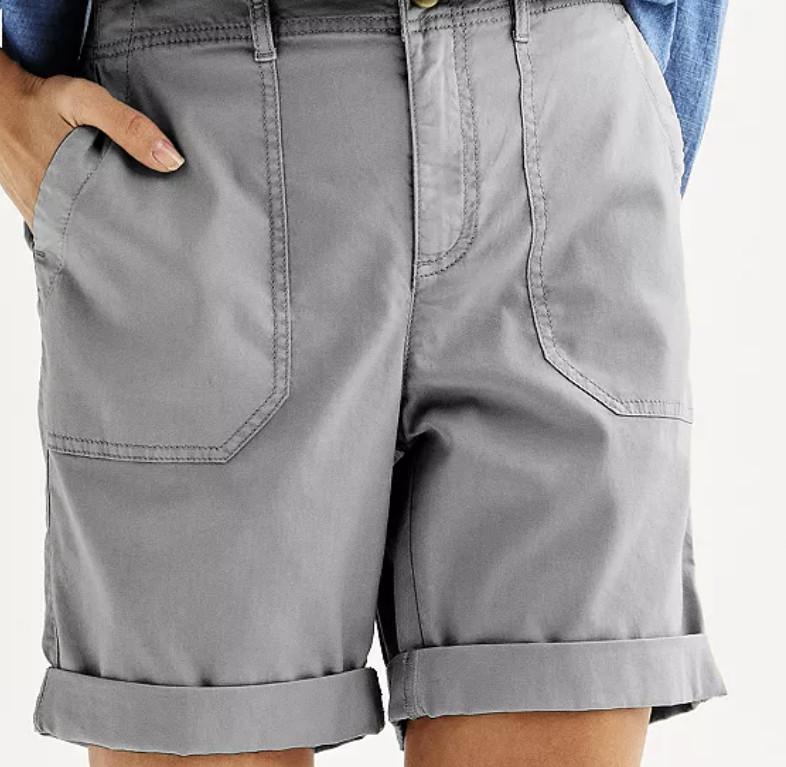 Shorts Grey Burmuda Utility Women's Large By Sonoma MSRP 29.99