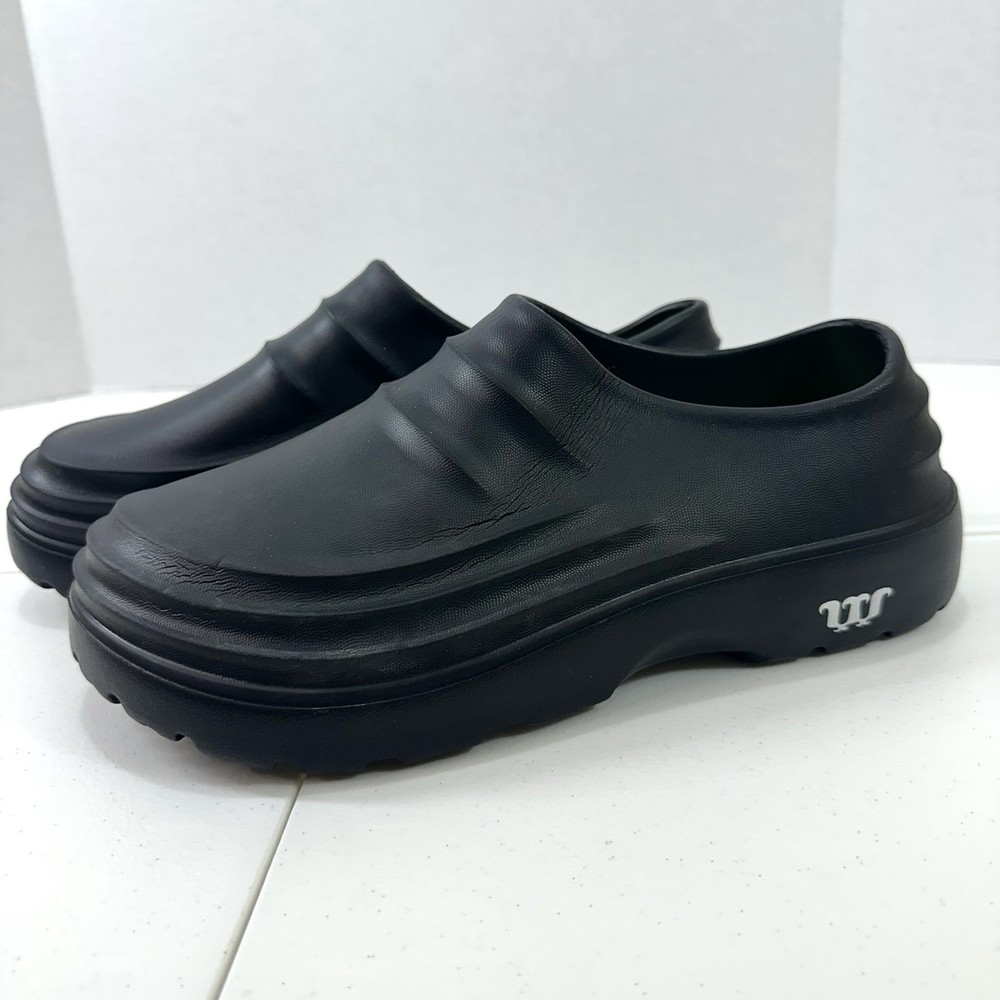 Men’s Chef Shoes Non Slip Clogs Water Proof Lightweight Kitchen Shoes Black SZ44
