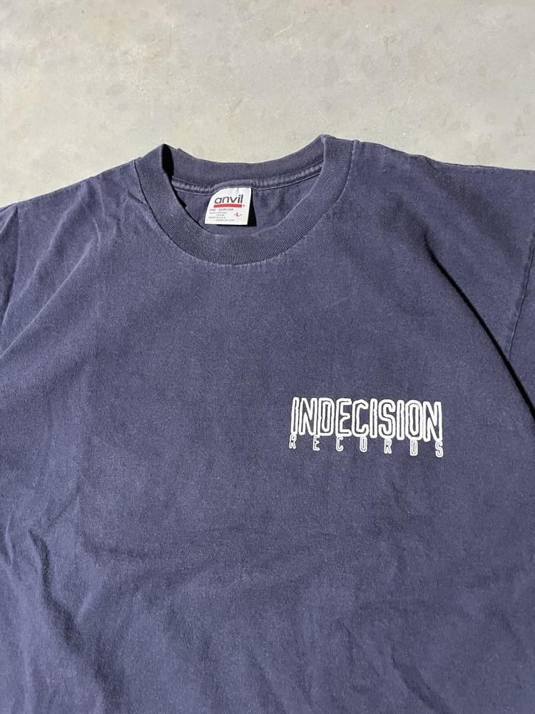 Vintage 90s indecision records hardcore t shirt