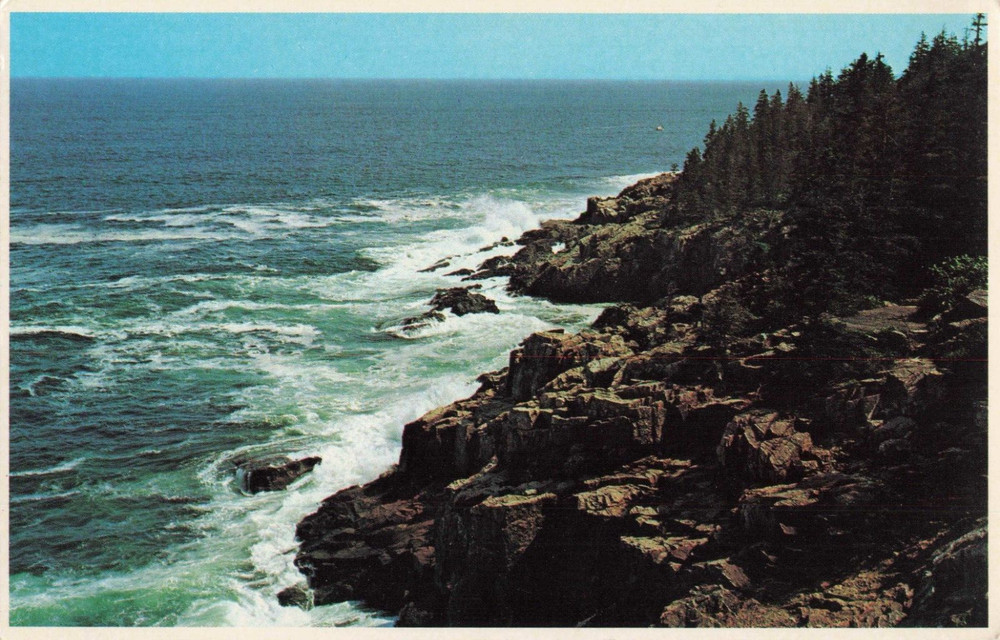 Otter Cliff - Acadia National Park - Bar Harbor Maine ME - Postcard-image