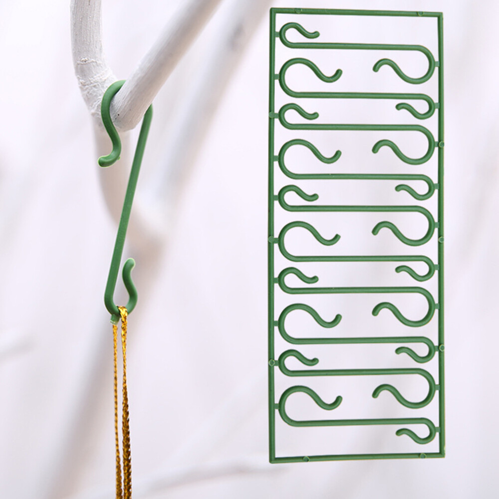 100 Pcs Green Christmas Tree Hooks for Ornaments Valentine Decor