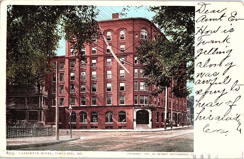 Postcard HOTEL SCENE Portland Maine ME m/09 AI9543
