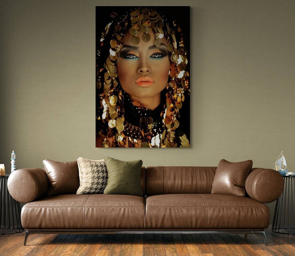 Gold Woman Wall Art Canvas Unframed Print Art