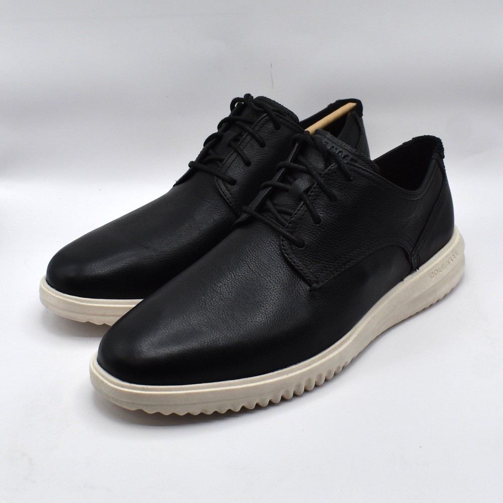 Cole Haan Grand+ Plain Toe Oxford Mens Shoes 10 W Wide Black Leather C36934 NEW