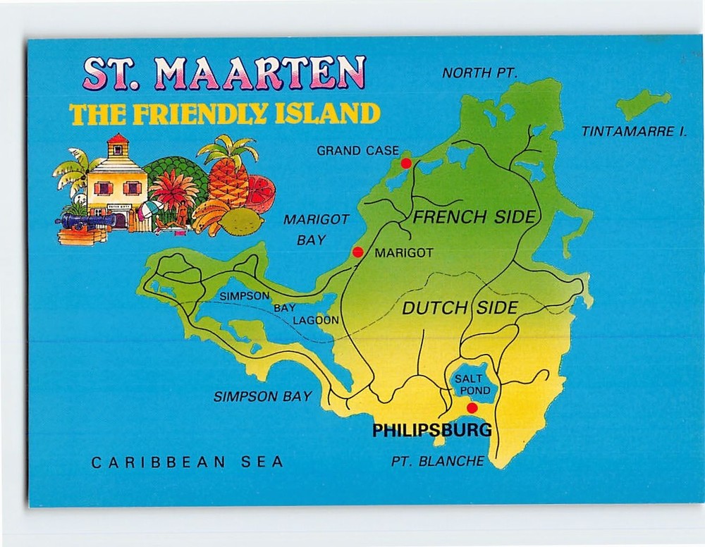Postcard Sint Maarten The Friendly Island