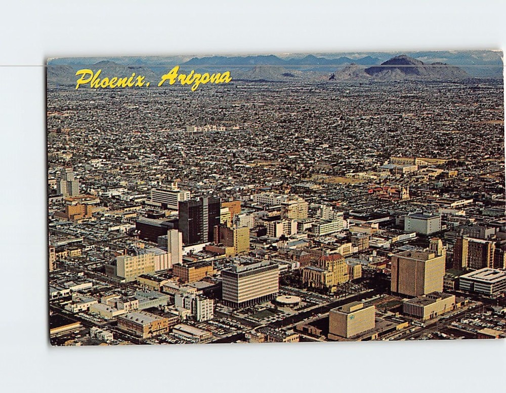 Postcard Aerial View Phoenix Arizona USA