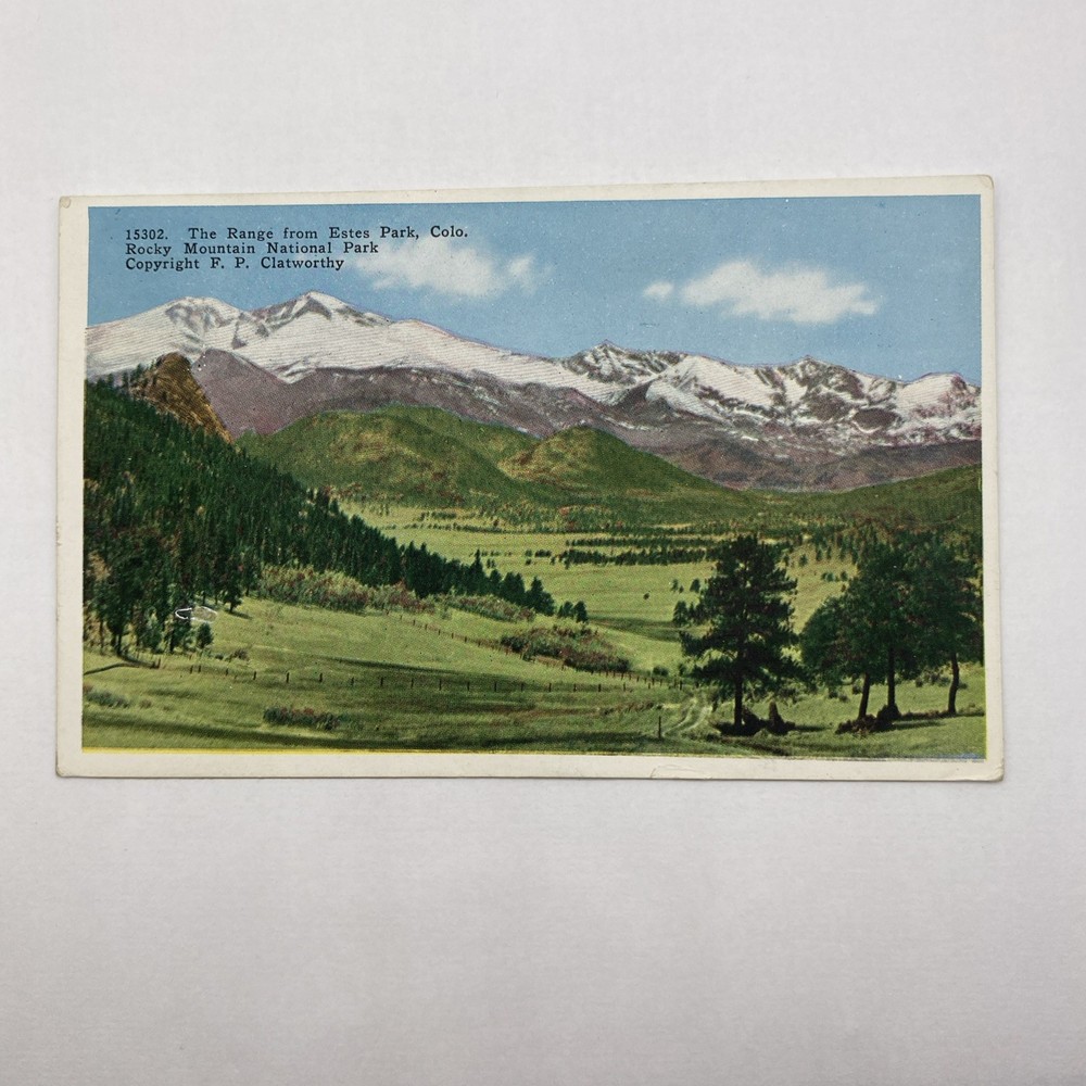 Postcard 1922 Range From Estes Park Colorado