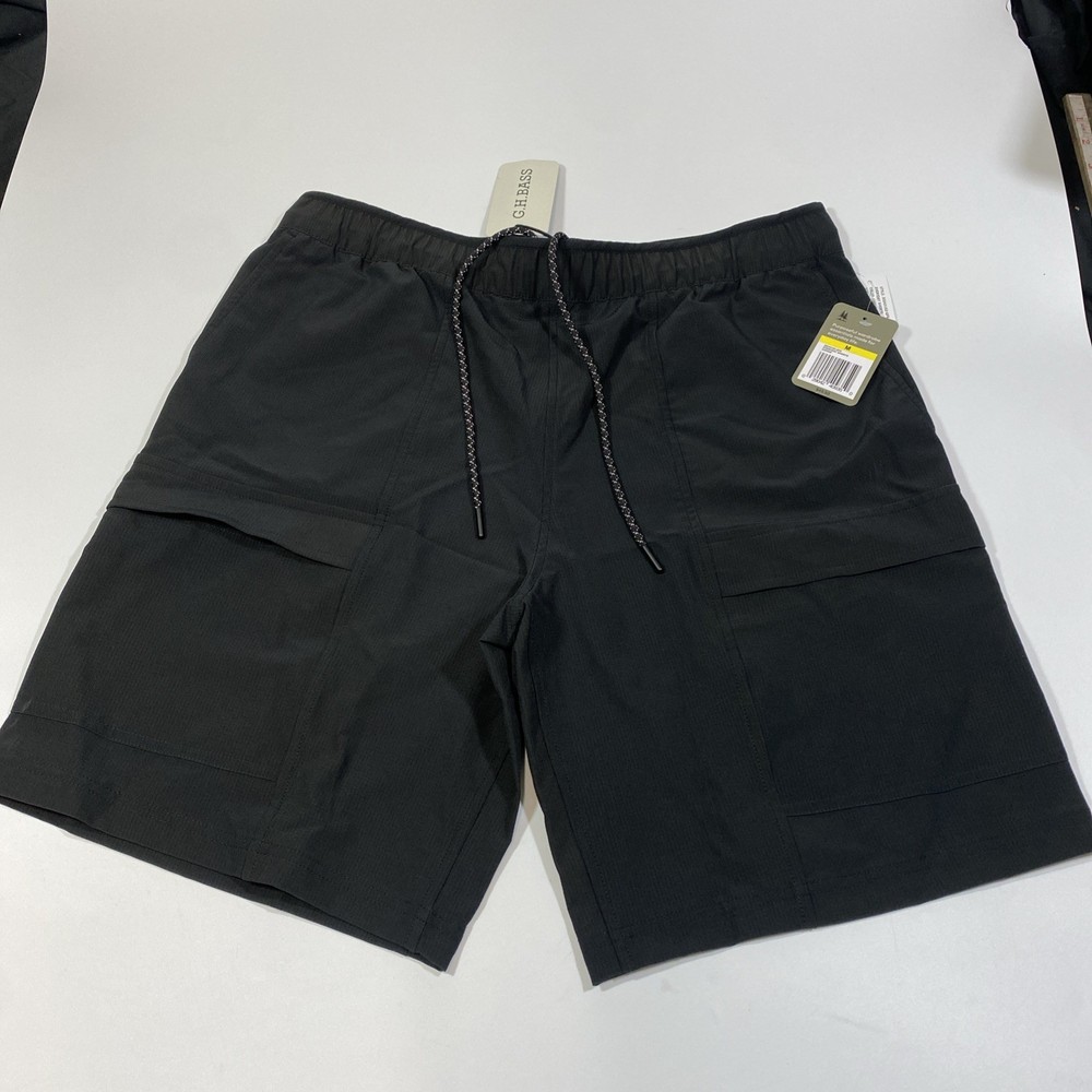 Gh Bass Outdoor Discovery Shorts Mens Size Medium Black Athletic Cargo Pockets