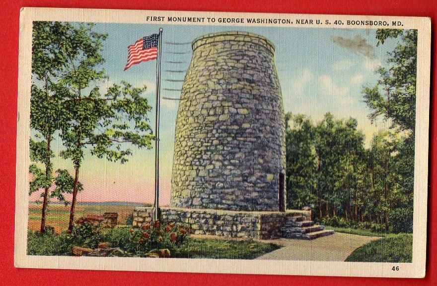 Maryland - Boonsboro, First Monument To George Washington Pc 133