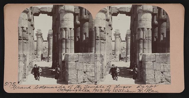 Photo:Luxor Egypt 1903 Grand Colonnade Temple Ancient Ruins