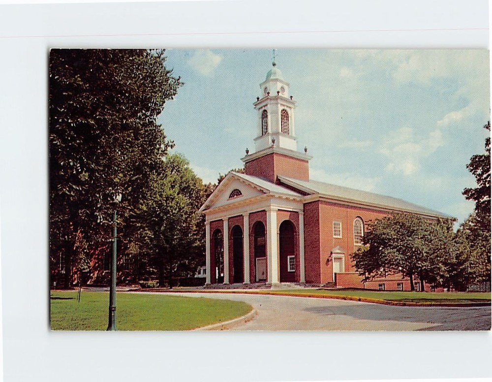 Postcard Wabash Chapel Wabash College Crawfordsville Indiana USA