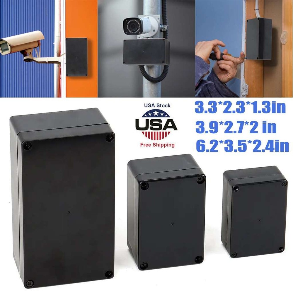 Electrical Junction Box Waterproof ABS Plastic In/Outdoor Project Enclosure Case-image