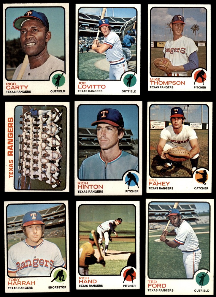 1973 Topps Texas Rangers Near Team Set 6 - EX/MT 4789589 (20 / 29 cards)