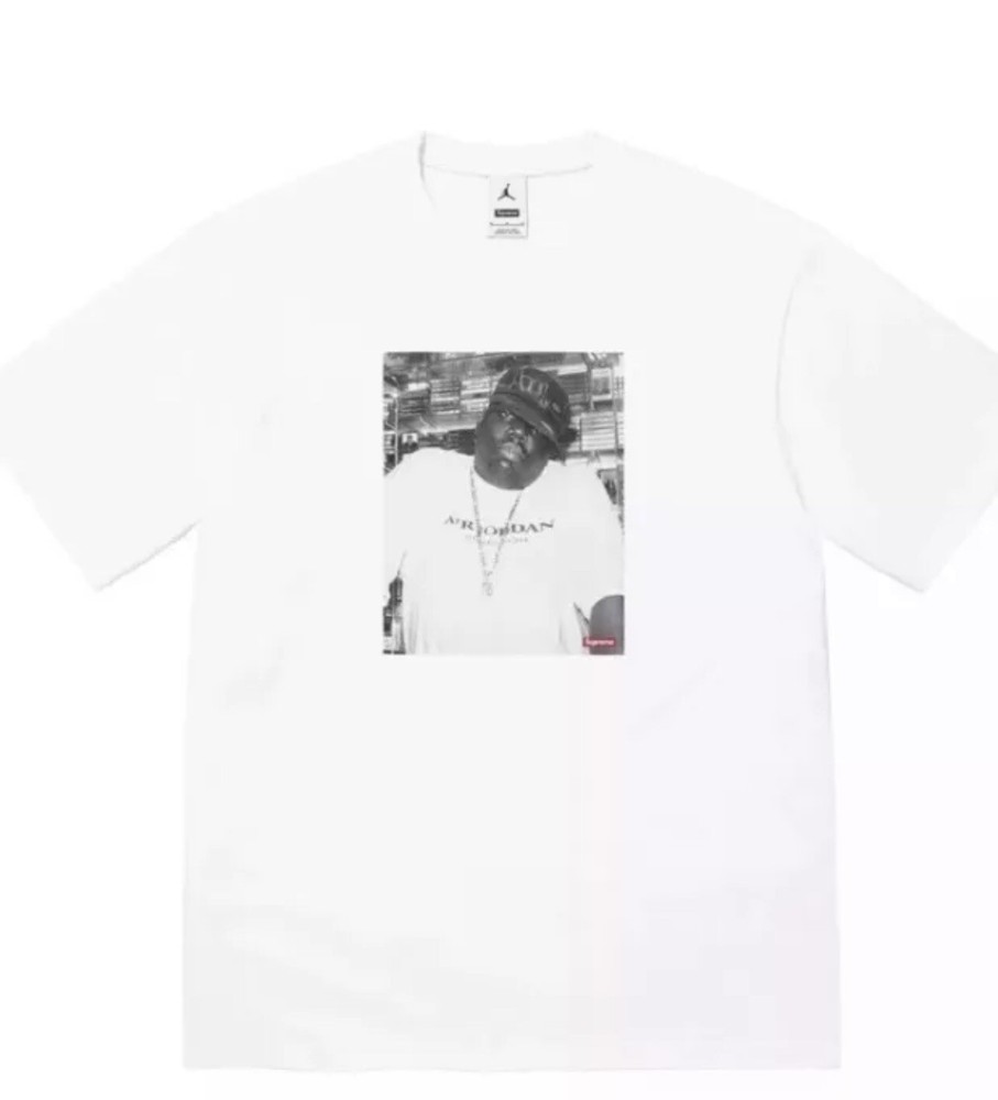 Supreme Jordan Biggie S/S Top Size XL White FW24 Supreme New York 2024 New