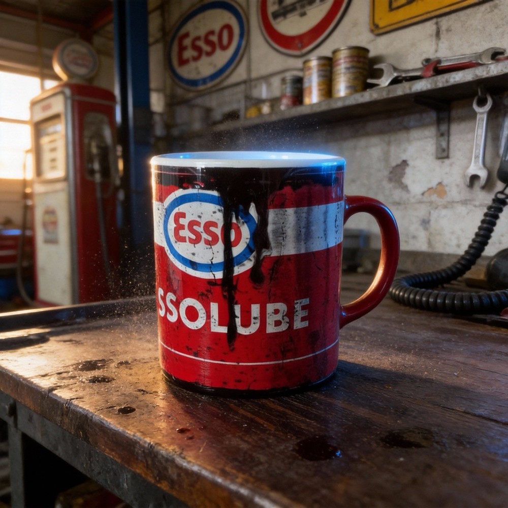 11oz. Essolube Coffee mug...Made in the USA...Ships Free!