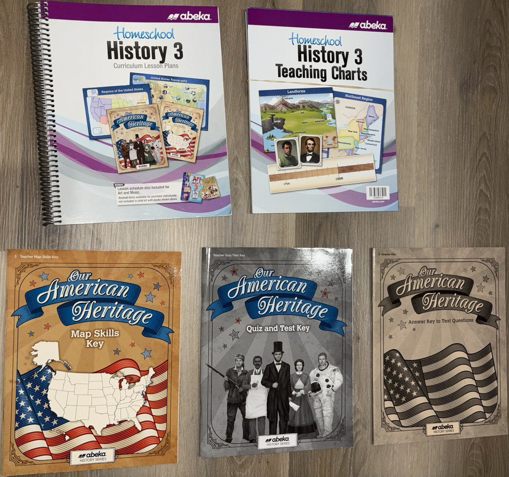 Abeka - Grade 3 History Our American Heritage Set w/ Teacher's & Test Key