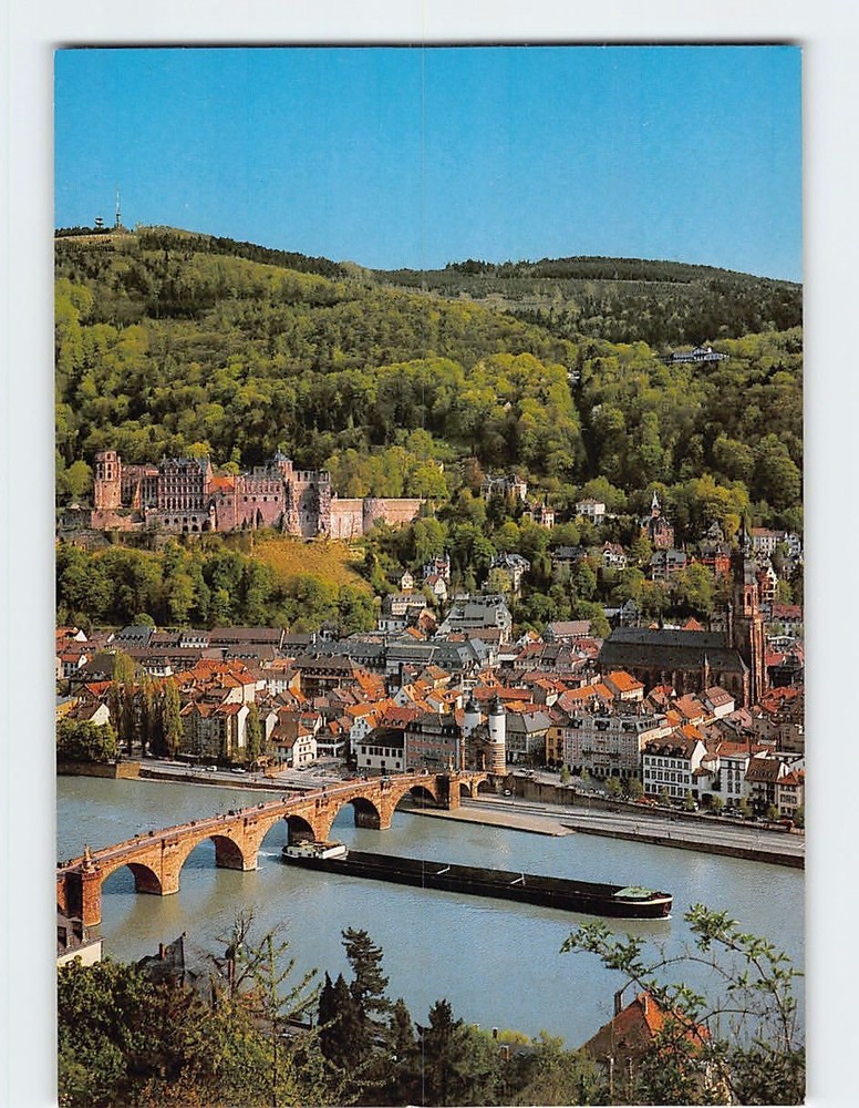 Postcard Aerial View Heidelberg Germany