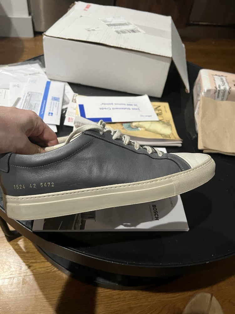 Common Projects Achilles Cap Toe Size EU 42 (US 9) Navy Blue and White-image