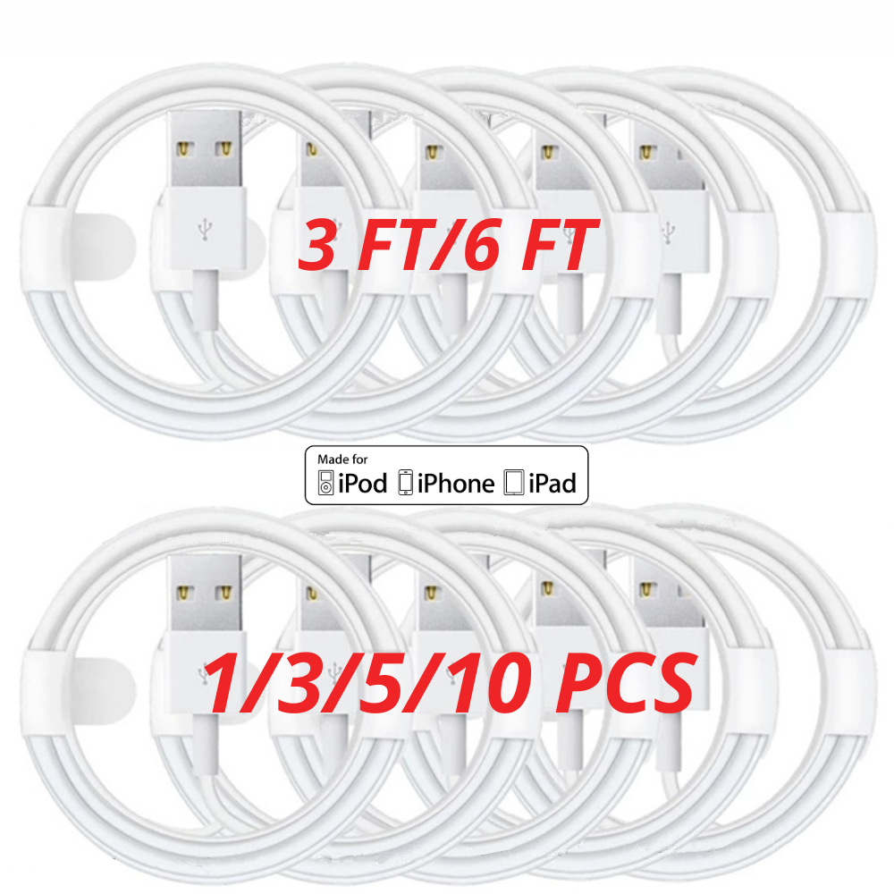 Charging Cable USB Cord Lot For iPhone 14 13 12 11 XS X XR 8 7 6s 6 5 SE Charger