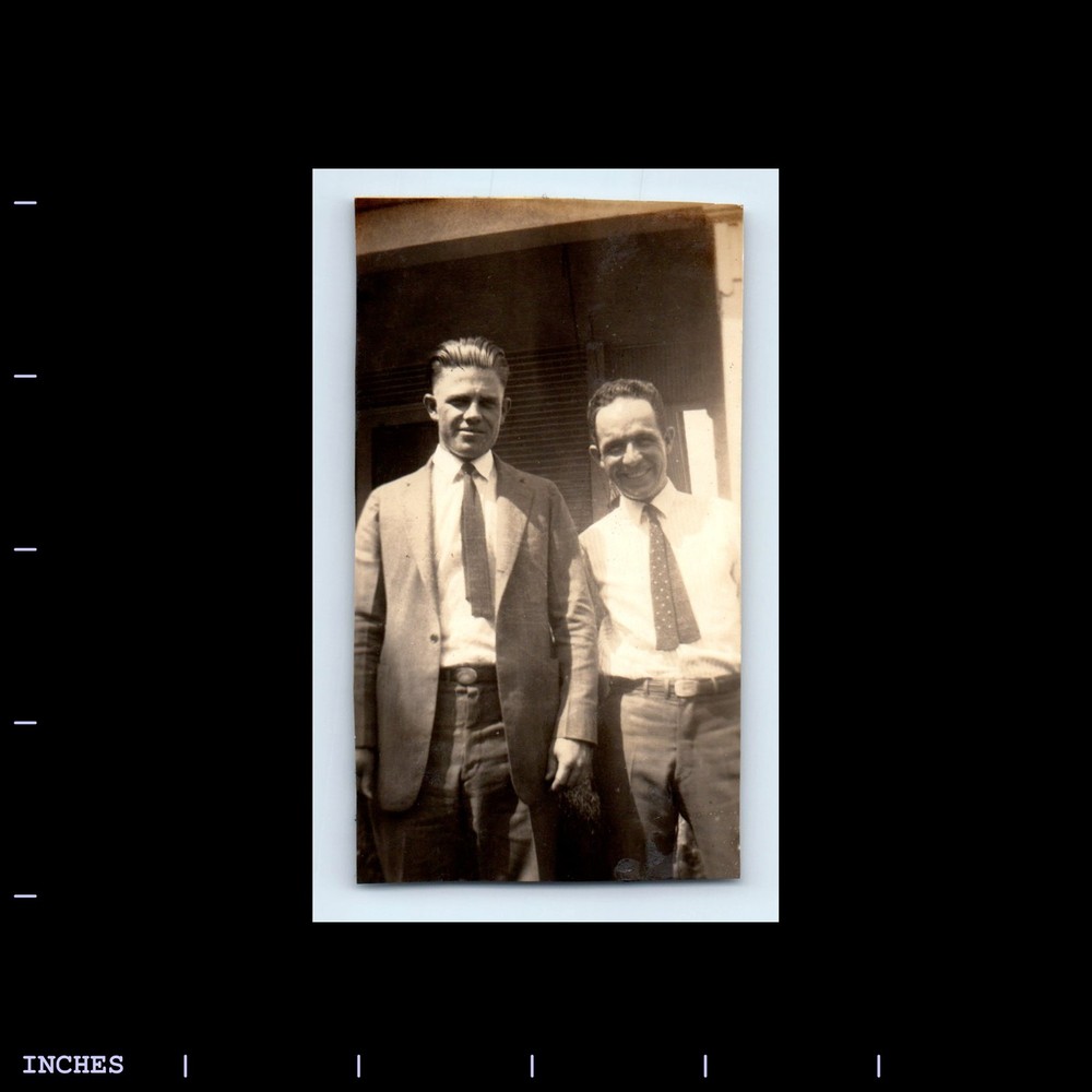 Vintage Photo MAN STANDING OUTSIDE HOUSE