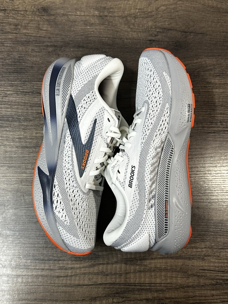 Brooks Adrenaline GTS 24 White Peacoat Alloy 1104371D129 Men’s Size 10.5