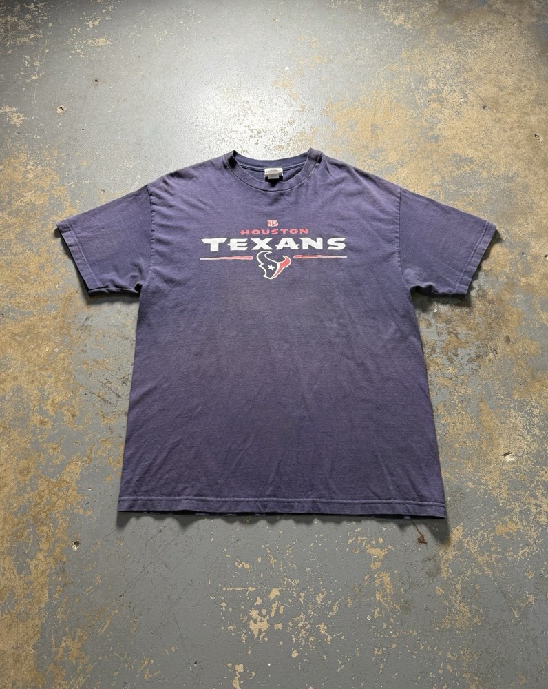 Vintage NFL Houston Texans Y2K Faded Essential Graphic Shirt-Size XL
