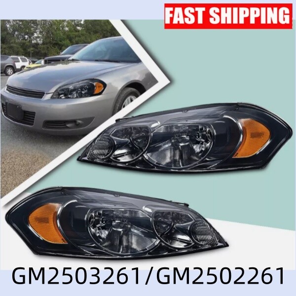 GM2503261/2502261 LED Headlights Pair for 2006-2013 Chevy Impala & 2006-07 Monte Carlo