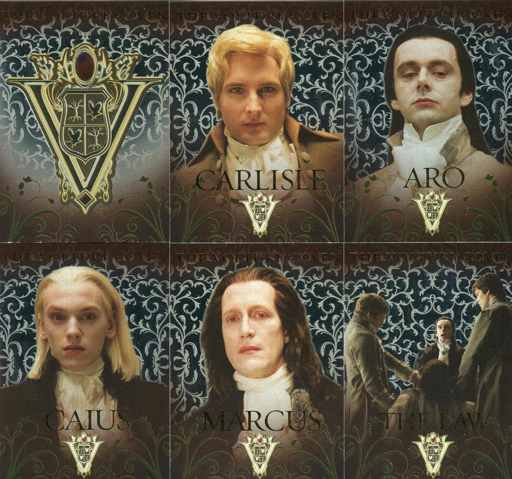 The Twilight Saga: New Moon Volturi Coven Foil Chase Card Set VO-1 thru VO-6
