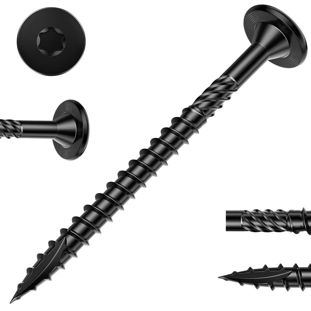 8 Inch Heavy-Duty Deck Screws 50 Pcs Star Drive Rust Resistant Timber Screws