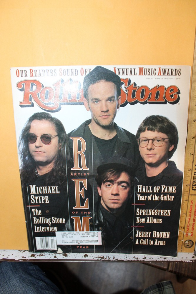 1992 Rolling Stone Magazine REM Michael Stipe Bruce Springsteen Jerry Brown
