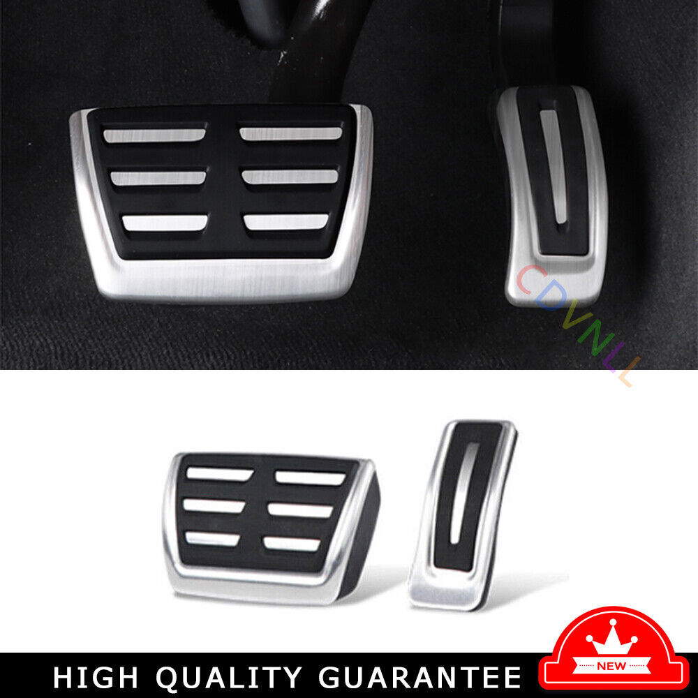 Silver Titanium Brake & Accelerator Pedal Covers for Porsche Macan 2019-2021