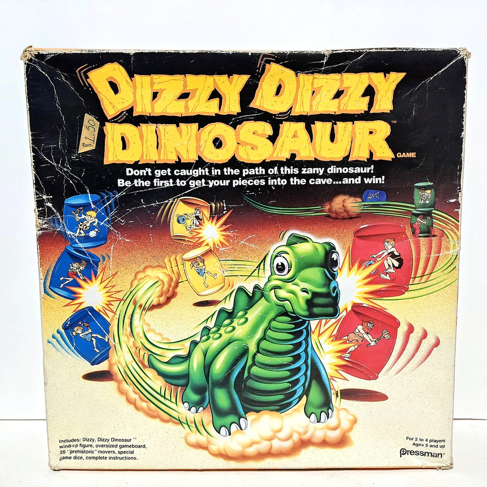 Dizzy, Dizzy Dinosaur - Board Game - Pressman - Complete - Vintage 1987