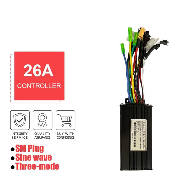 36V/48V E-bike Sine Wave 26A 500/750W SM Three-Mode Brushless Controller 2025 US